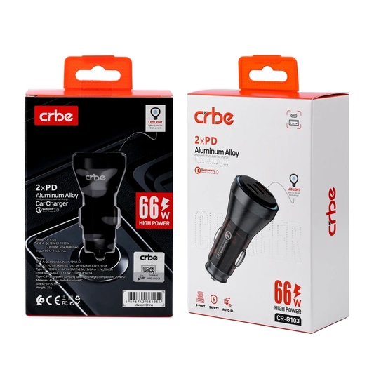 شارژر فندکی 66 وات کربی مدل CR-G103