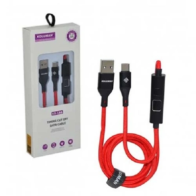 کابل تبدیل USB به USB-C کلومن مدل KD-L66 طول 1 متر