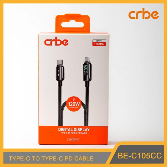 کابل USB-C کربی مدل BE-C105CC 120W طول 1.2 متر