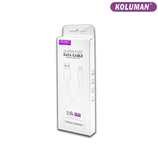 کابل تبدیل USB به لایتنینگ کلومن مدل KD - 02 طول 1 متر